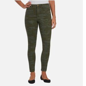 SOCIAL STANDARD BY SANCTUARY MISSY HIGH RISE SKINNY JEANS, CAMO GREEN, SIZE 4/27